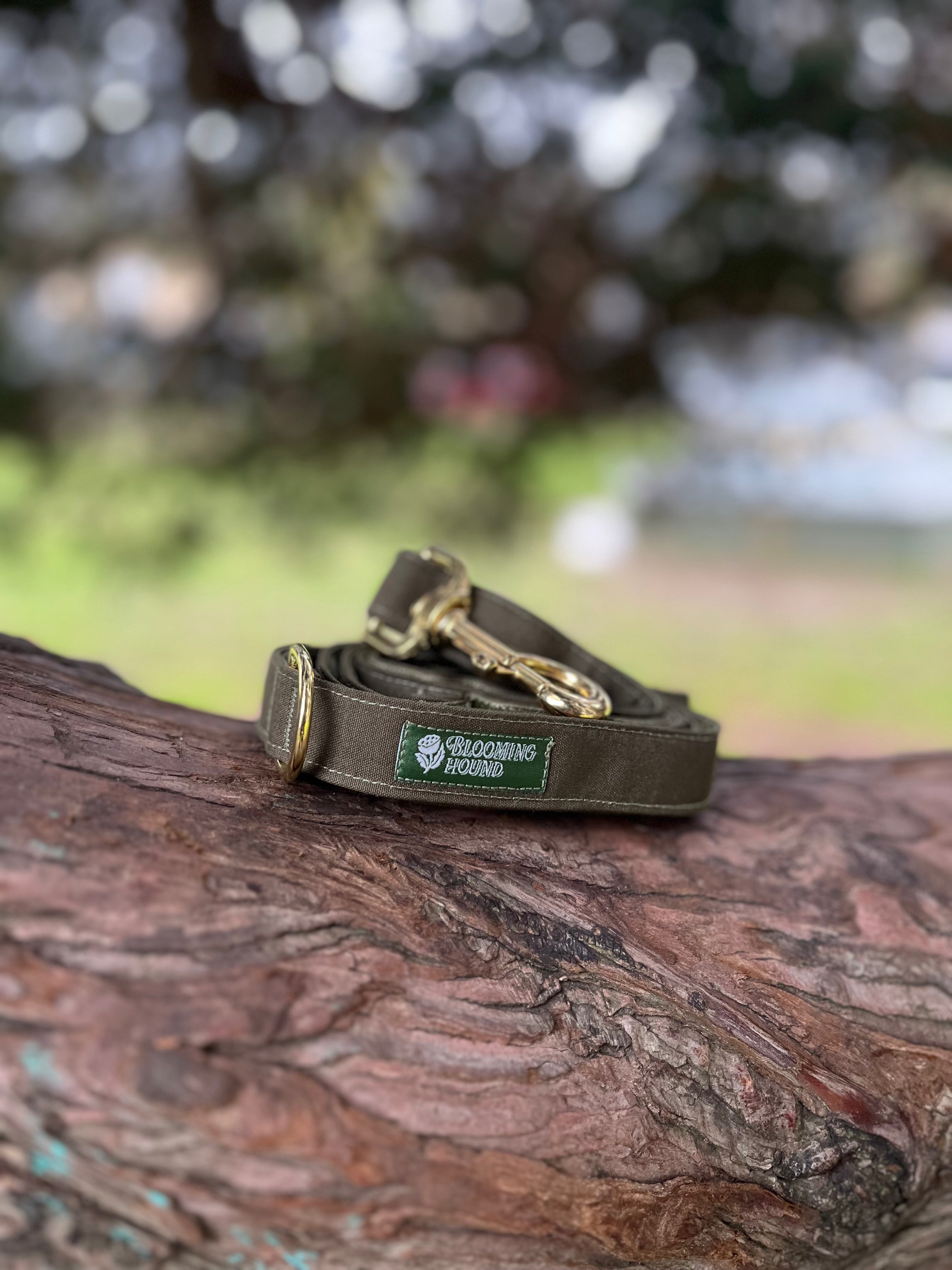 Lichen Waxed Canvas Dog Lead